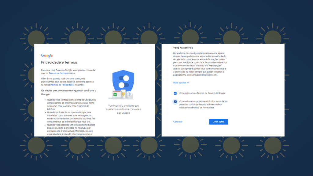criar sua conta do google privacidade 1024x576 - Como Criar email no Gmail